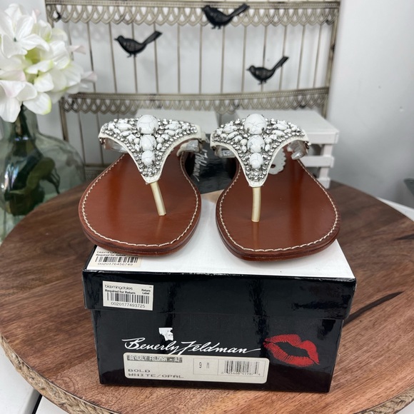 Beverly Feldman Bold Womens Slide Thong Sandals Size 9M - Picture 8 of 8